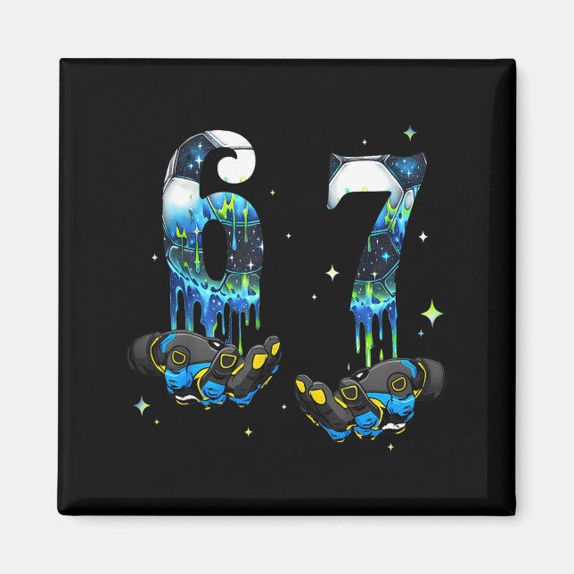 Imã Cool 67 Six Seven Meme Soccer Football Drip Boys K (Frente)