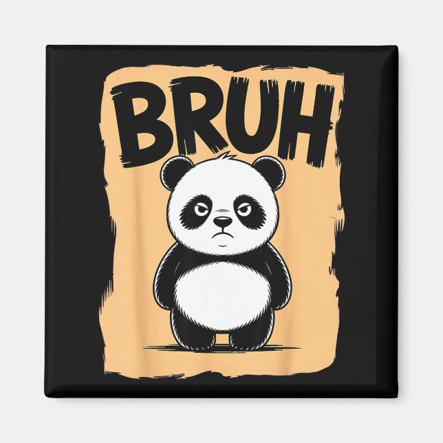Imã Cool Bruh Panda Men Women Kids Teens Funny Bruh Pa (Frente)