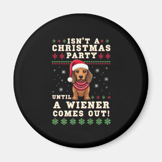 Imã Cool Funny Wiener Dog Christmas Dachshund Holiday 
