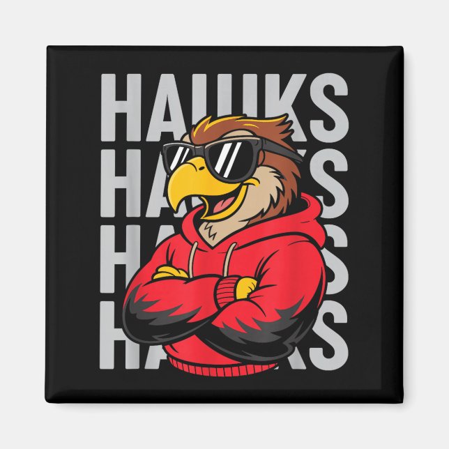 Imã Cool Hawk Gift For Men Women Boys Girls Kids  (Frente)