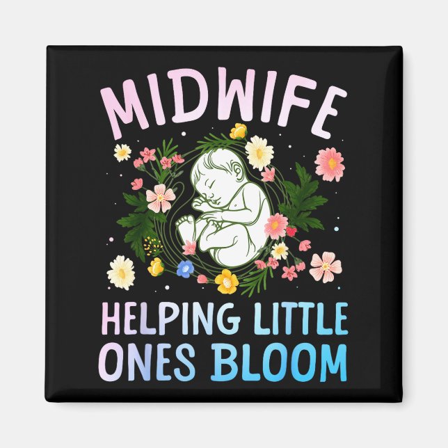 Imã Cool Midwife Art For Women Midwifery Doula Nursing (Frente)