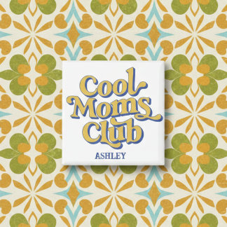 Imã Cool Moms Club Confident Mom Quote Retro Style