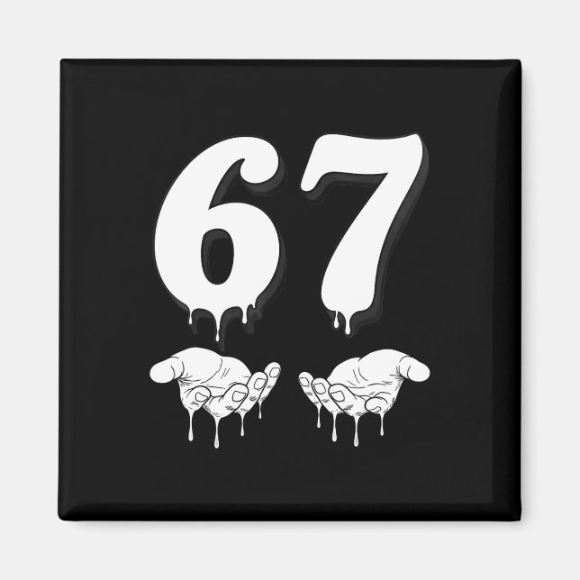 Imã Cool Six Seven 6 7 Meme Gen Alpha Gíria Fantasia M (Frente)
