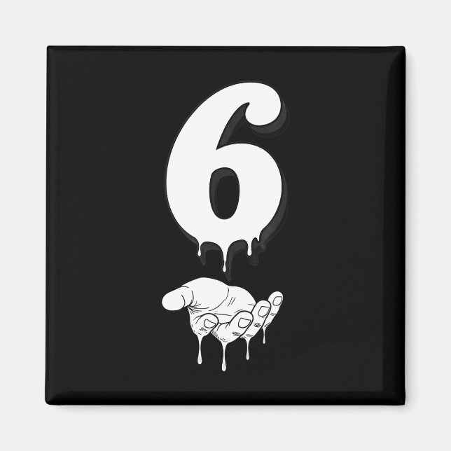 Imã Cool Six Seven 6 7 Meme Gen Alpha Slang Costume Ma (Frente)
