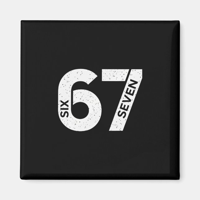Imã Cool Six Seven Number Gen Alpha Slang 6 7 Trending (Frente)