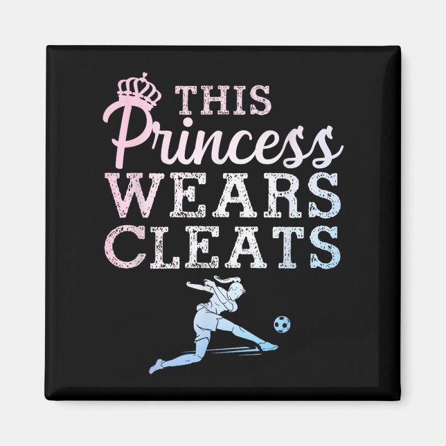 Imã Cool Soccer Art For Women Teen Girls Goalie Soccer (Frente)