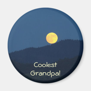 Imã Coolest Grandpa! magnet Orange Full Moon