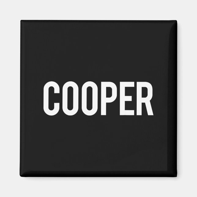 Imã Cooper - Cool New Funny Name Fan Gift Tee  (Frente)