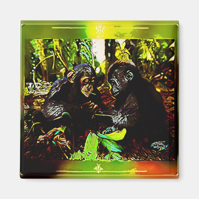 Imã Cooperação entre Chimp e Gorilla 02. (Frente)