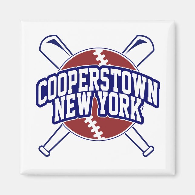 Imã Cooperstown New York Baseball (Frente)
