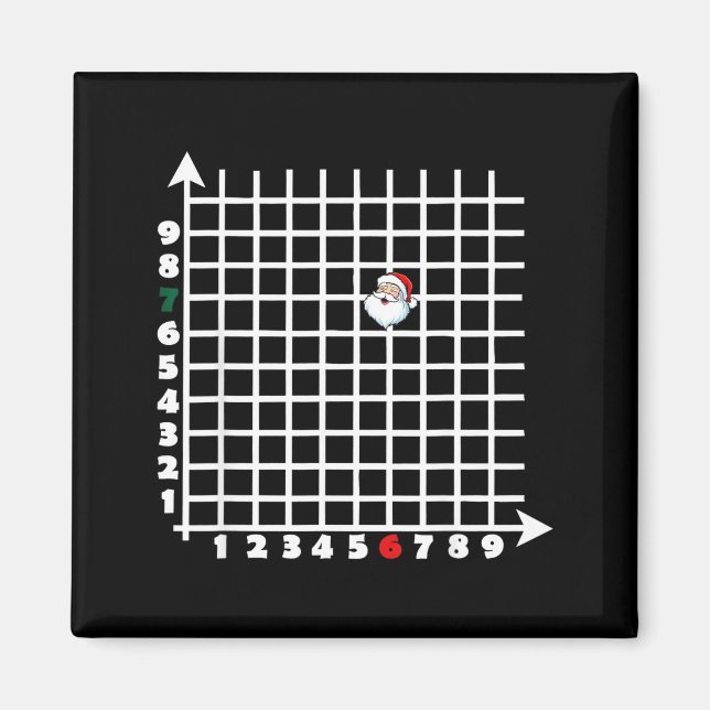 Imã Coordenada (6,7) Professor de Matemática Engraçado (Frente)