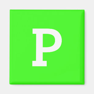 Imã Coordenada de melhor cor verde neon monograma