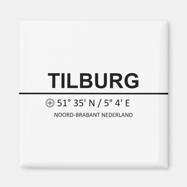 Imã Coordenadas de Tilburg - Coordenadas de Tilburg (Frente)