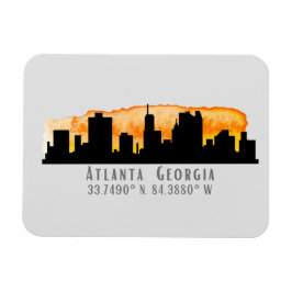 Ímã Coordenadas do Mapa da Cidade de Atlanta