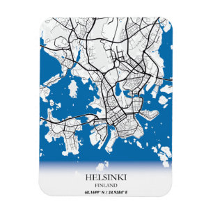 Ímã Coordenadas do Mapa da Cidade de Helsínquia, Finl