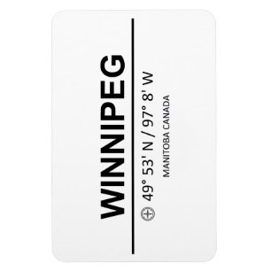 Ímã Coordenadas Winnipeg