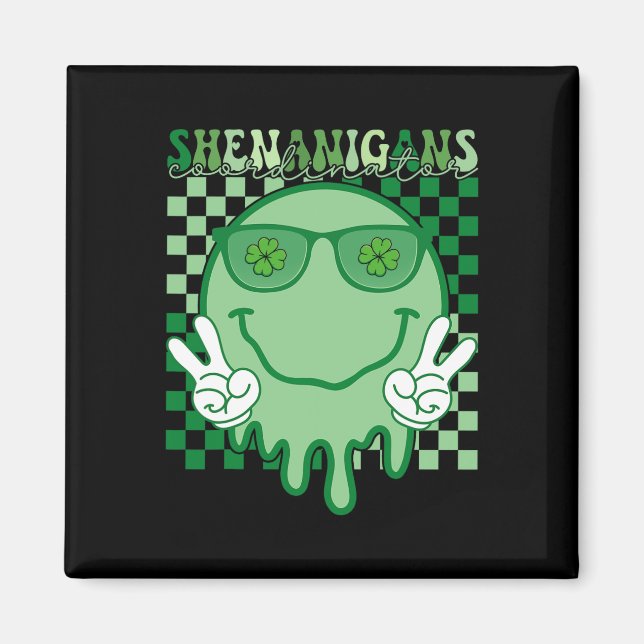 Imã Coordenador de Travessuras Groovy St Patricks Day  (Frente)
