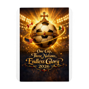 Ímã Copa do Mundo 2026 Cartaz de Futebol Renascença El