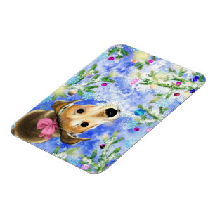 Ímã Copo com Fita Rosa - Feliz Natal