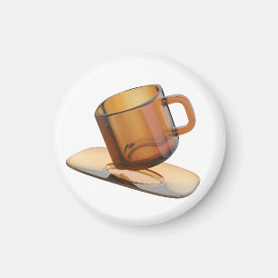 Imã Copo de café de vidro com disco