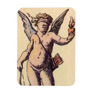 Ímã Copo de São Valentim Cupido Amarrado, Carta de Tar
