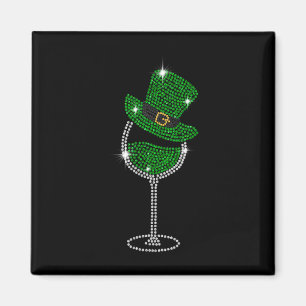 Imã Copo de Vinho Trevo Dia de São Patrício Irlandês