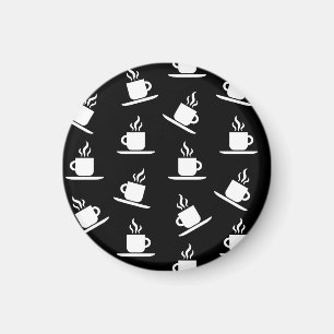 Imã Copos de Café Retro Impressão de Padrões de Caf
