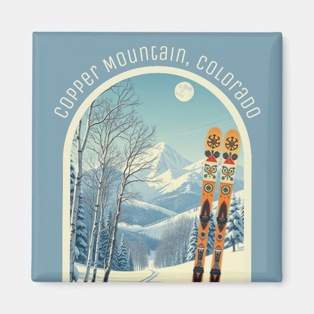 Imã Copper Mountain Colorado souvenir Magnet (Frente)