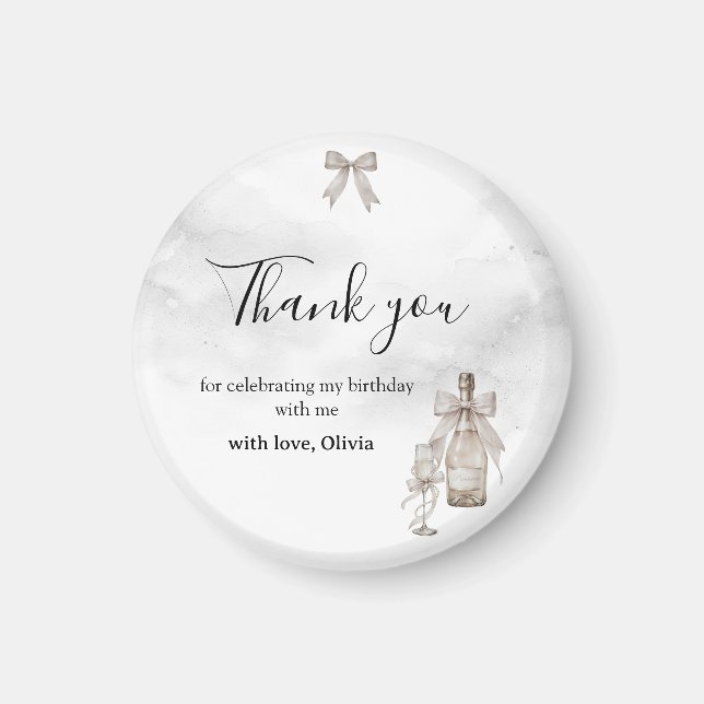 Imã Coquete Preto Minimalista Elegante 50º Aniversário (Frente)