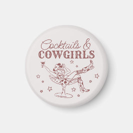 Imã Coquetéis Burgundy e Lembrancinhas para Cowgirl Ba