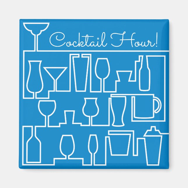 Imã Coquetel azul (Frente)