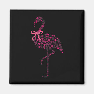 Imã Coquette Flamingo Heart Cute Pink Valentine's Day 