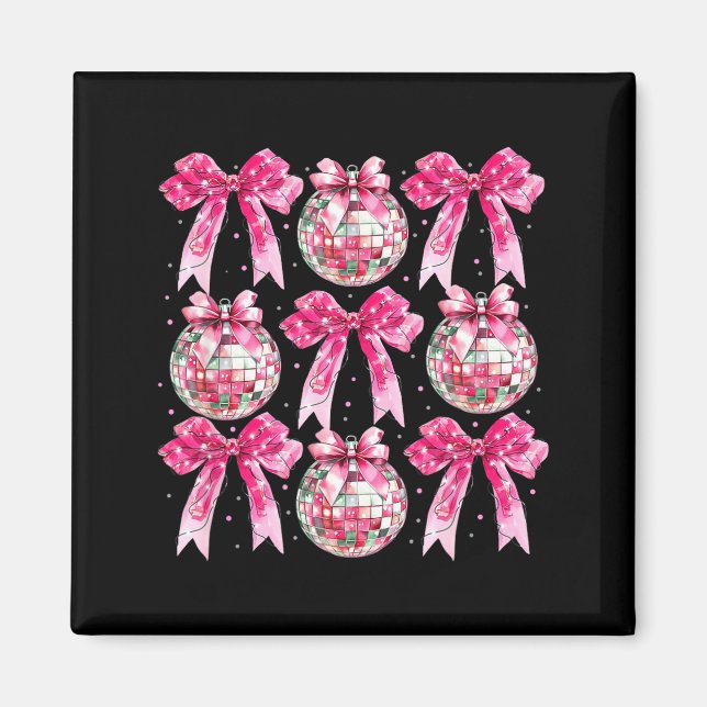 Imã Coquette New Year 2026, Retro New Years, Disco Bal (Frente)