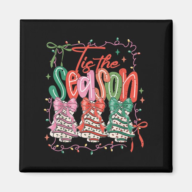 Imã Coquette Tis The Season Christmas Tres Cake Arco C (Frente)