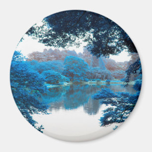 Imã Cor azul legal, natureza única, lago