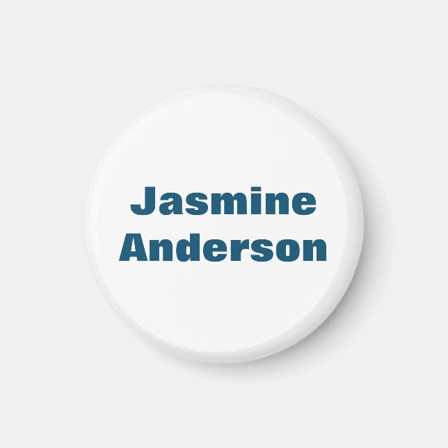 Imã Cor Azul Mínima Moderna Negrito do Oceano (Frente)