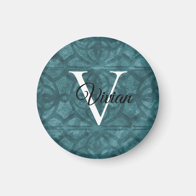 Imã Cor da Água Azul do Mar (Frente)