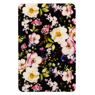 Ímã Cor-de-água Cor rosa Rosas amarelas pretas Fundo p