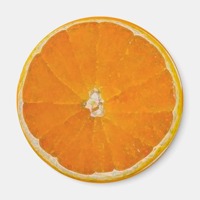 Imã Cor de Água da Fatia Laranja - Magneta (Frente)