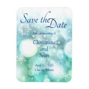 Ímã Cor de Água do Floco de Neve Verde Verde Elegante