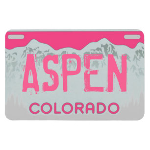 Ímã cor-de-rosa da matrícula de Aspen Colorado