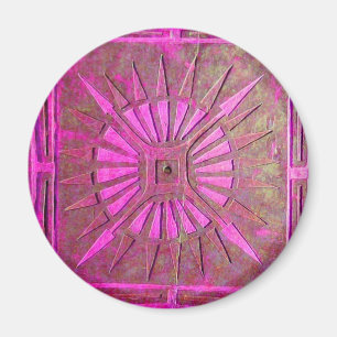 Imã Cor-de-rosa-estrela,preto-de-fúcsia, monograma