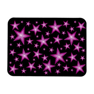 Ímã Cor-de-rosa Estrelas magnetas flexíveis preto