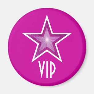 Imã Cor-de-rosa-imã de geladeira 'VIP' Estrela Rosa