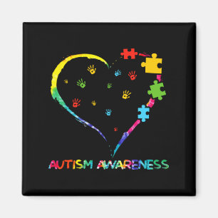 Imã Cor do Coração da Consciencialização do Autismo Pu