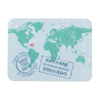 COR EDITÁVEL DO World Map Passport Salvar a Data