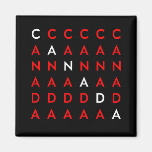 Imã Cor Escura Quebra-cabeça de Palavra Cruzada do Can