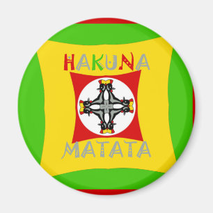 Imã Cor Rasta Divertida Vermelho Dourado Verde