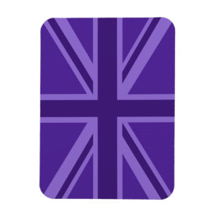 Ímã Cor roxa vibrante Union Jack