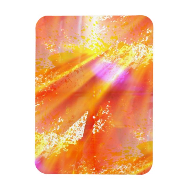 Ímã cor tela de fundo amarelo, laranja (Vertical)